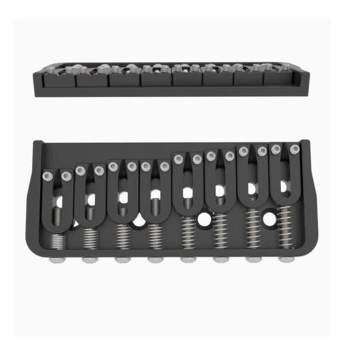 Hipshot 8 String Fixed Guitar Bridge - Black .125" Floor Height