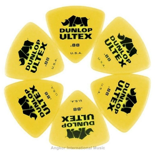Dunlop 426R Ultex Rounded Triangle Guitar Picks 6 x 0.88  mm Great for Bass 