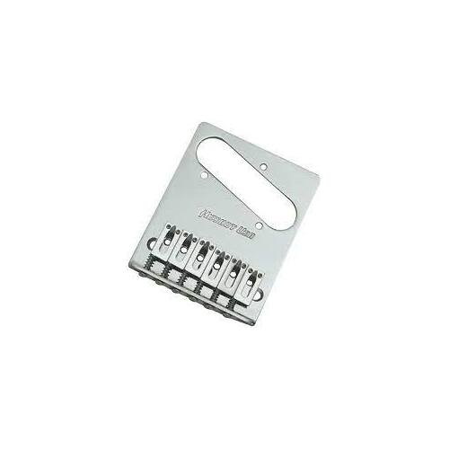 Hipshot Telecaster retrofit Bridge 4 Hole Mount with 6 Saddles - Stainless