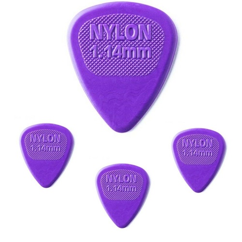 Dunlop Midi Nylon Guitar Picks Purple  1.14  - 4  picks 443R1.14