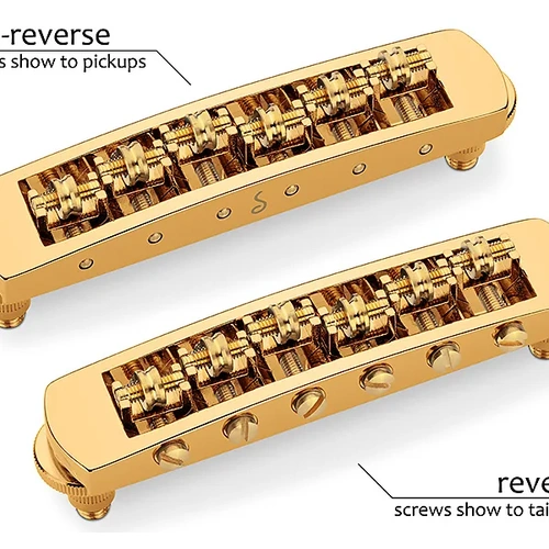 Schaller Guitar Bridge-LP Non-Reverse STM (M5) Gold 12080500.11