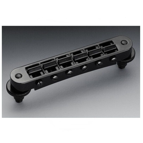Schaller Guitar Bridge Black Chrome GTM - 12090400 Tune-O-Matic for Les Paul