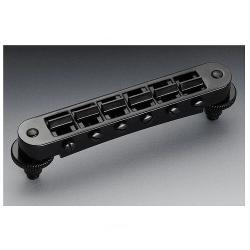 Schaller Guitar Bridge Black Chrome GTM - 12090400 Tune-O-Matic for Les Paul