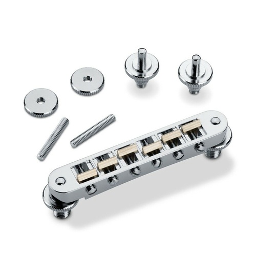 Schaller Guitar Bridge GTM powered by KTS Titanium Saddles  Chrome