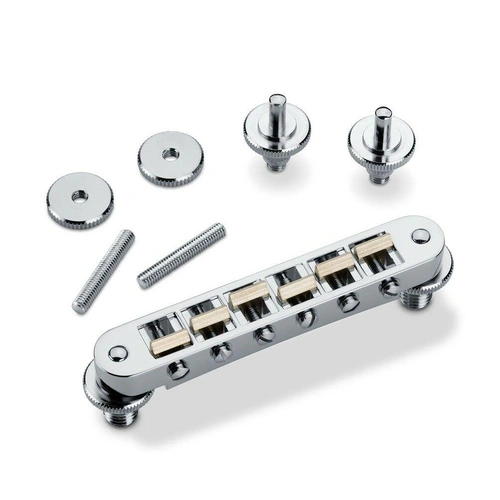 Schaller Guitar Bridge GTM powered by KTS Titanium Saddles  Chrome
