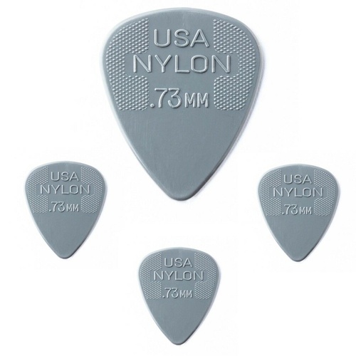 Dunlop Standard Nylon Guitar Picks 4 Picks 44R.73   0.73 mm  Grey