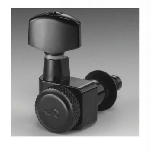 Schaller Locking Machines set 6-in-Line  F Series Black Chrome 10560420.01.50