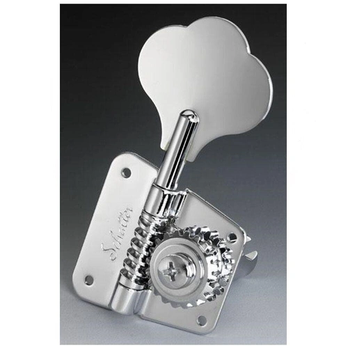 Schaller Machines Bass 4-in-L - Chrome BMFLC - 10260201 Set of 4 Guitar Tuners