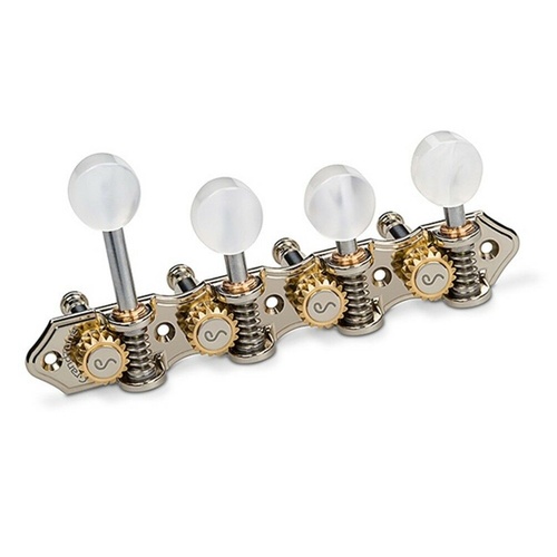 Schaller GrandTune Mandolin Tuners / Machines F style  Nickel / Pearl Set of 8