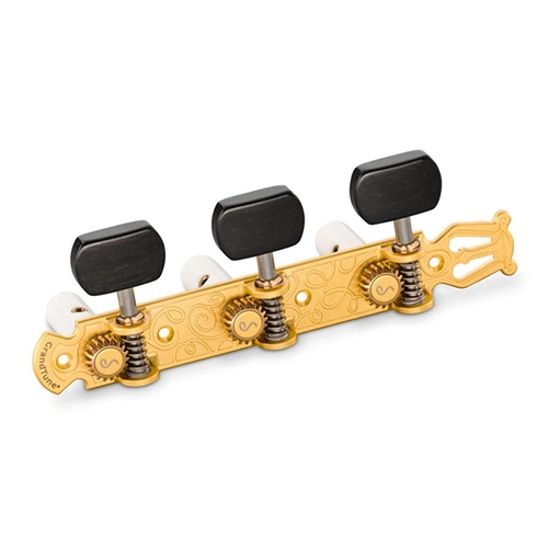 Schaller GrandTune Classic Lyre SatinGold/Ebony White rollers