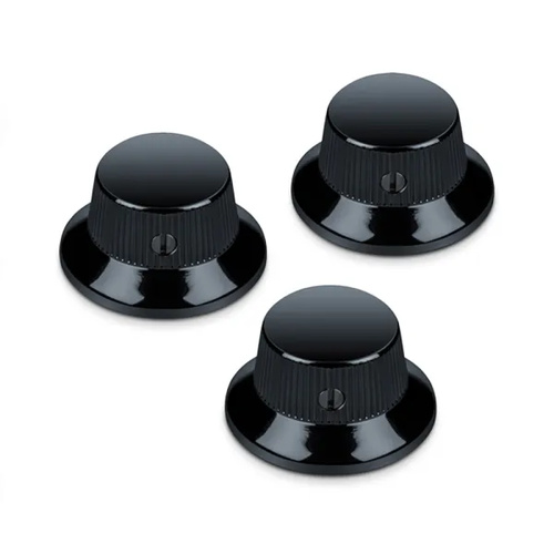 Schaller Guitar Strat Knobs (Set Of 3) Black -15010400