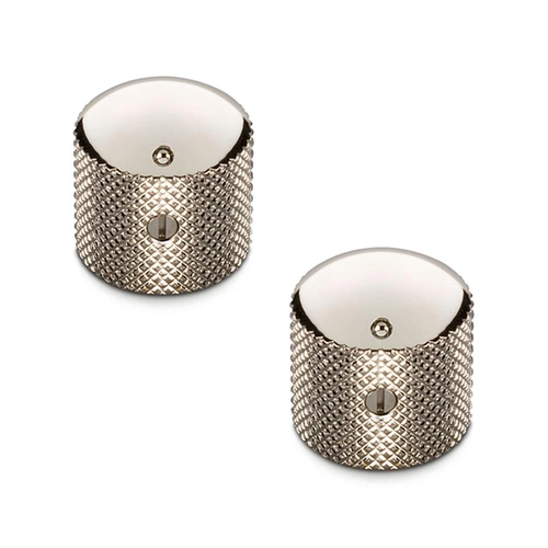 Schaller Guitar Dome Knurled Knobs (Set Of 2) Nickel-15020100