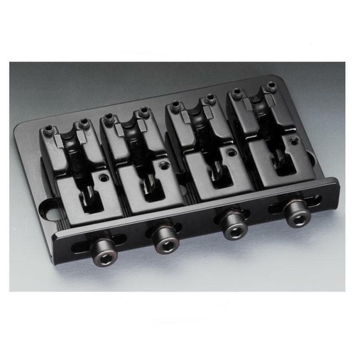 Schaller Bass Guitar Bridge (4-Str) 2000 Black Chrome - 12160400