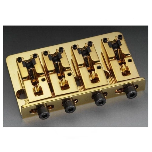 Schaller Bass Guitar Bridge (4-Str) 2000 Series Gold  - 12160500
