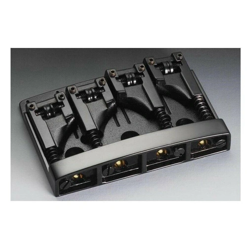 Schaller Bass Guitar Bridge 4-String Bass 3D Black Chrome  12130400