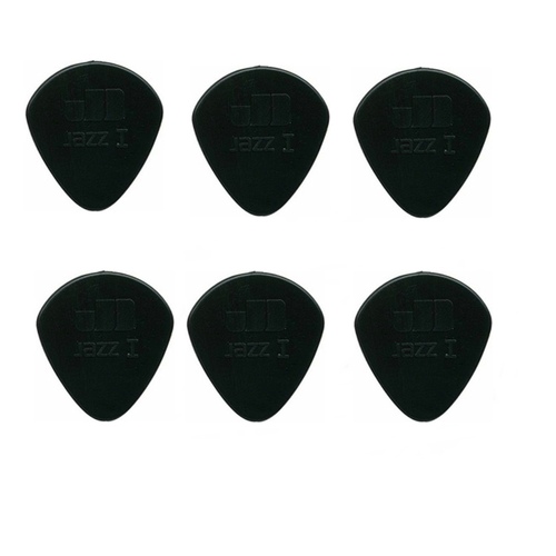 Dunlop 47R1S Black Stiffo Nylon Jazz I Guitar Picks 1.00mm - 6 Picks