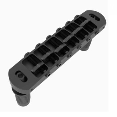 Hipshot 6 String Tone-A-Matic Guitar Bridge - Black  - Nashville Studs