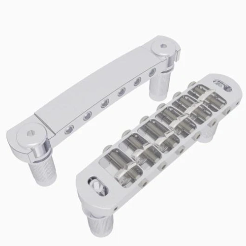 Hipshot 6 String Tone-A-Matic Guitar Bridge and Tailpiece Kit - Chrome
