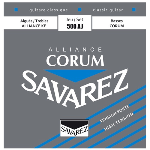 Savarez 500AJ Alliance/Corum High Tension  Classical Guitar Strings, Full Set