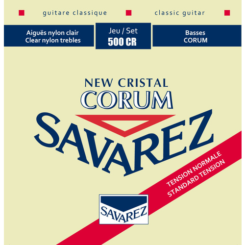 Savarez 500 CR Corum New Cristal Classical Guitar Strings Normal Tension 500CR