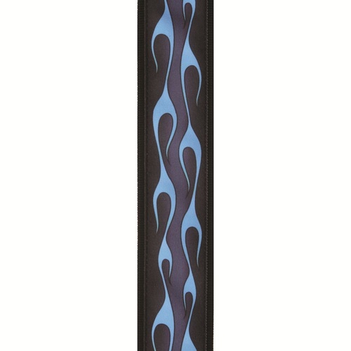 D'Addario Hot Rod Flame Guitar Strap, Blue