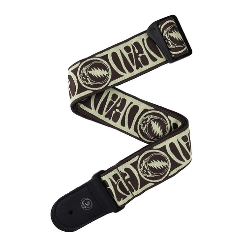 D'Addario Grateful Dead Woven, Steal Your Face, Tan/Brown