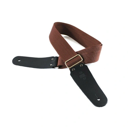 DSL Polypropylene Guitar Strap Brown Hand Made in Australia Leather Ends