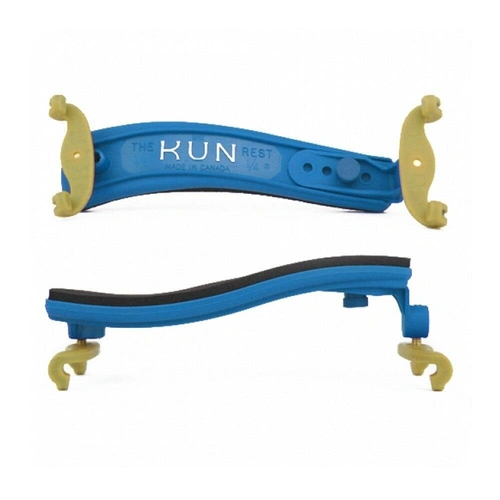 KUN  1/4 - 1/8 Violin Shoulder Rest  Original  Made in Canada Blue