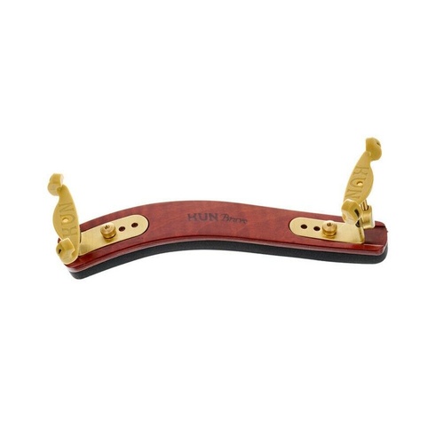Kun Bravo 4/4 Violin Shoulder Rest - Maple with Brass Fittings and Bag