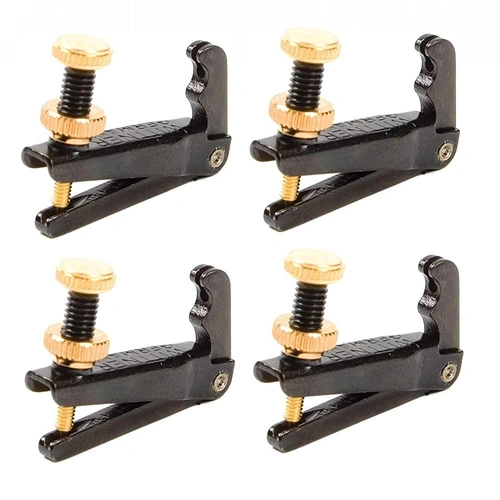 4 x Wittner Violin String adjuster 3/4 - 4/4 Size Black with Gold Screw