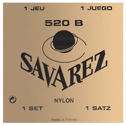Savarez Traditional White Card 520B Light Tension Classical Guitar Strings 