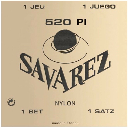 Savarez 520P1 Traditional Classical Guitar Strings, High Tension, Red Card