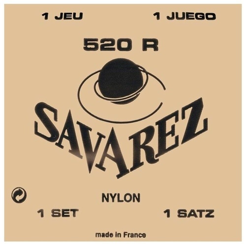  Savarez 520-R Traditional Red Card Strong Tension Classical Guitar Strings