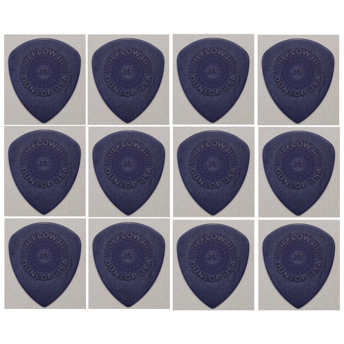 24 Picks Dunlop Flow Standard Grip Guitar Pick 549R 0.73mm Made in USA