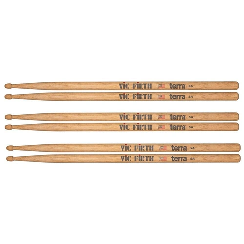 Vic Firth American Classic Terra Series Drumsticks 5AT Wood tip - 3 Pairs