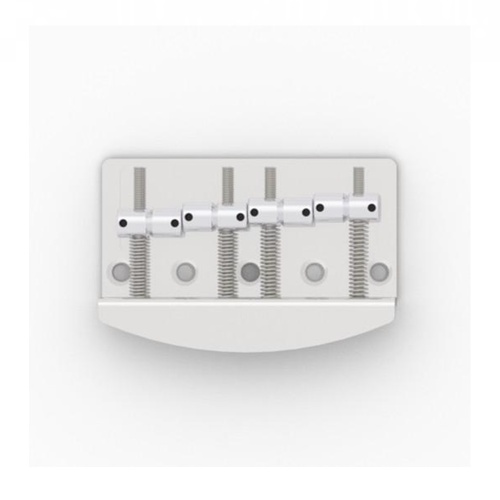 Hipshot 4 String Vintage Bass Bridge - Polished Stainless Threaded Rod