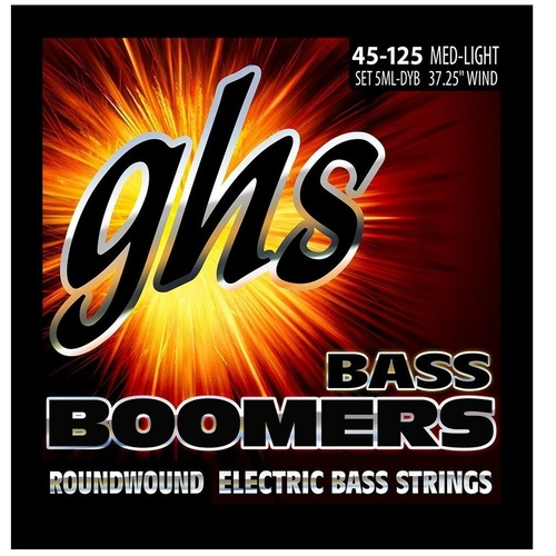 GHS 5ML-DYB Electric Bass Guitar Boomers 5-String Set Med/lite  Gauge 45-125