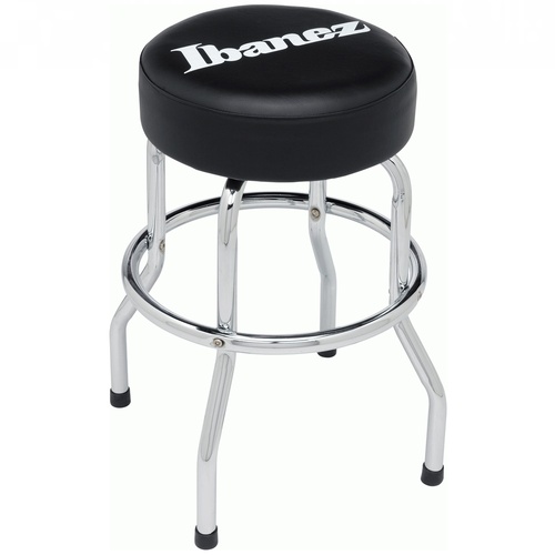 Ibanez  Branded Bar Stool in Chrome with Black Padded Top - IBS50E1