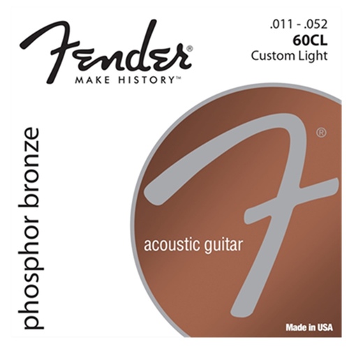Fender 60CL Phosphor Bronze Acoustic Guitar Strings - Light 11 - 52