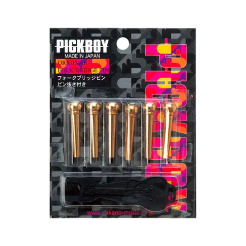 Guitar Bridge Pin-Set Pickboy w/Pin Pry-Brass