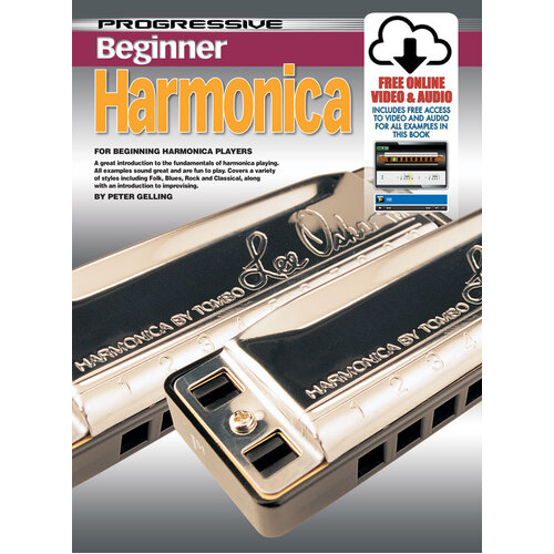 Progressive Beginner Harmonica Book/Online Video & Audio