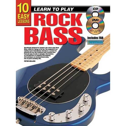 Learn to Play 10 Easy Lessons Learn To Play Rock Bass Book/CD/DVD