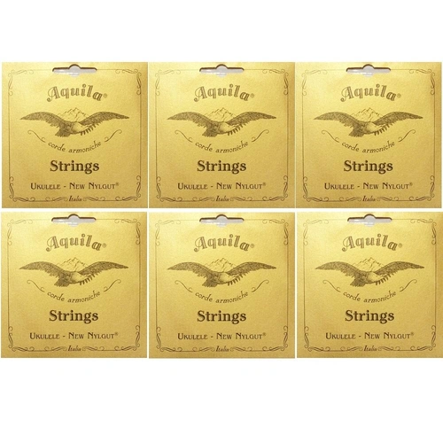 6 x  Aquila 6u Soprano Ukulele Wound 4th Low G  Single String