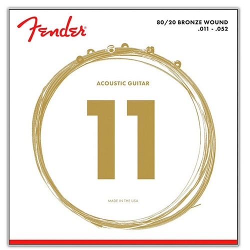Fender 70CL 80/20 Bronze  - Custom Light 11 - 52 , Acoustic Guitar Strings