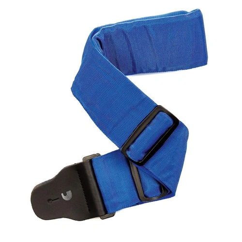 D'Addario Woven Padded Guitar Strap,  3" Wide Blue