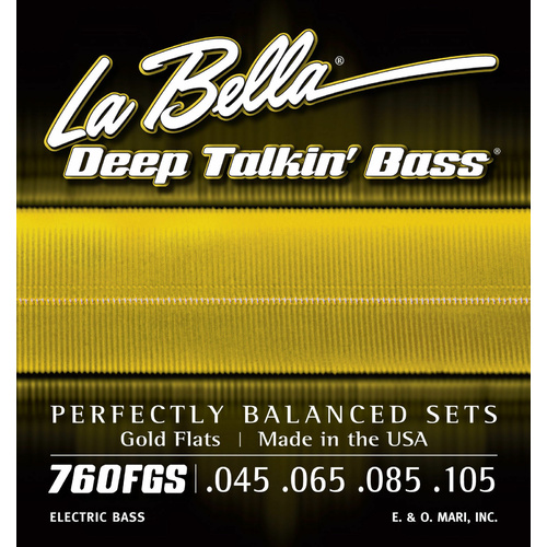 La Bella 760FGS Deep Talkin' Bass Gold Flats - Standard Gauge 45 - 105