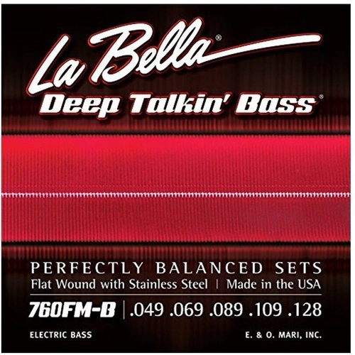La Bella 760FM-B Deep Talkin Flat Wound 5-String Bass Strings Medium 49 - 128