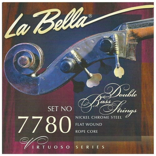 La Bella  3/4 Orchestral  7780 Virtuoso Series Double Bass strings Set Flat wound