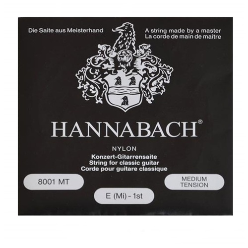 Hannabach Single String 800 Series Medium Clear Nylon E String 1st 8001