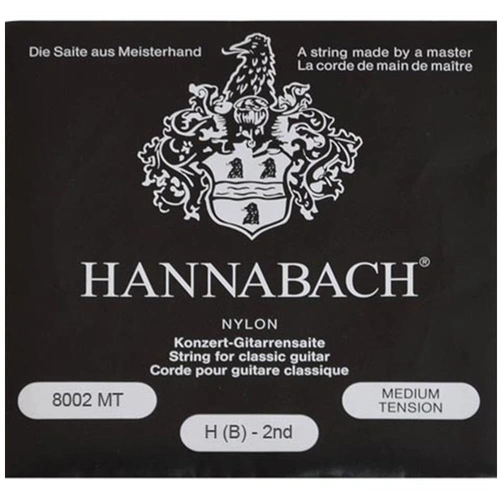 Hannabach Single 800 Series Medium Clear Nylon B String 2nd  8002